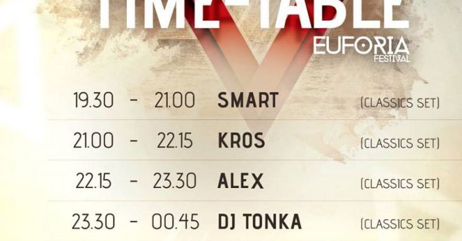 EUFORIA Festival 2015: info organizacyjne + time-table!