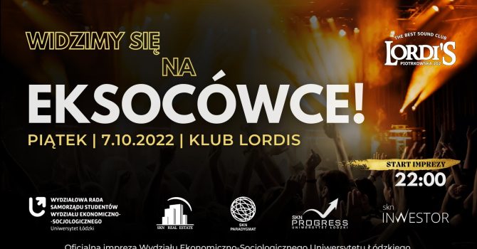 EkSocówka | Impreza Wydziału Ekonomiczno-Socjologicznego UŁ