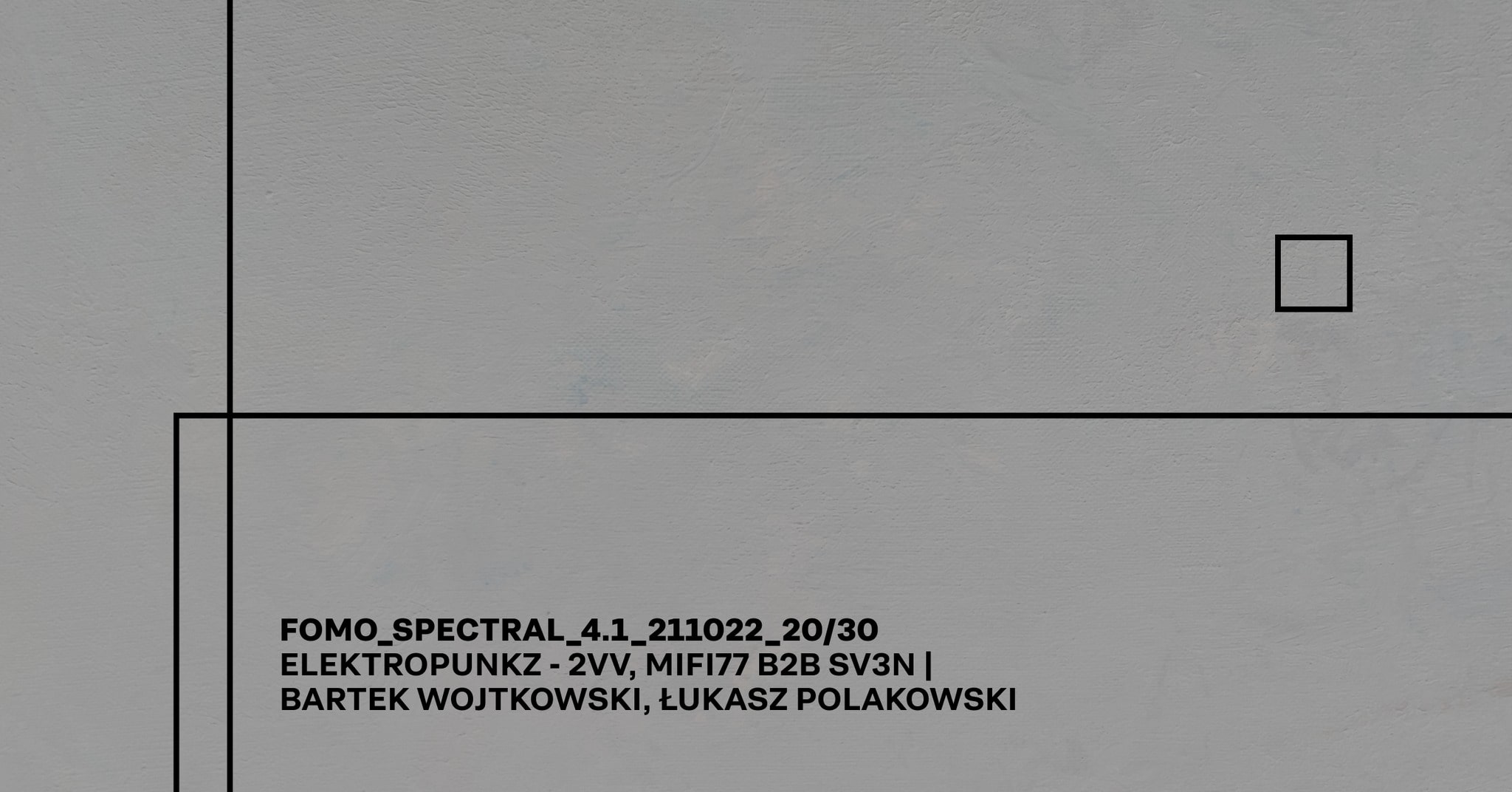 FOMO_SPECTRAL_4.1_2VV (ELEKTROPUNKZ), MIFI77 B2B SV3N | BARTEK WOJTKOWSKI, ŁUKASZ POLAKOWSKI
