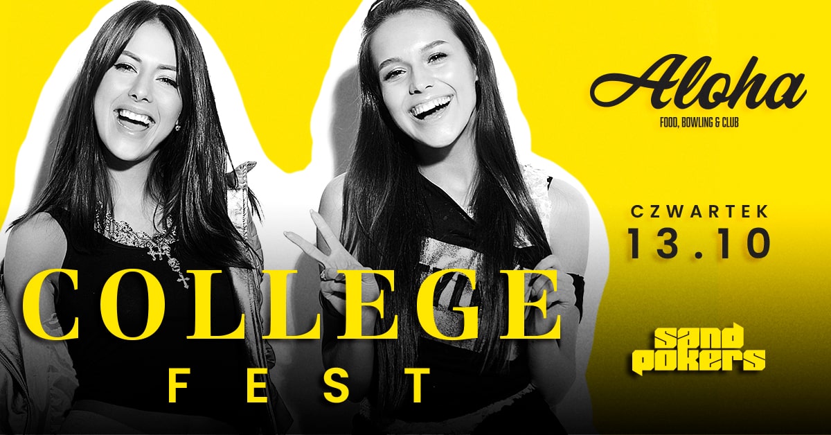 Czwartek 13.10 College Fest – do godz 23:00 studenci wstęp free.