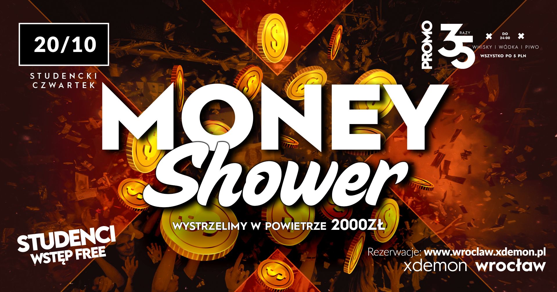 Money Shower – Wystrzelimy W Powietrze 2000 PLN!
