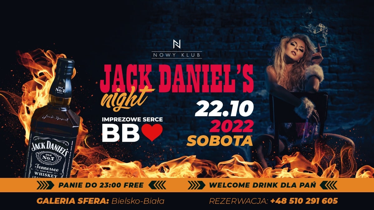 JACK DANILEL’S NIGHT – SOBOTA 22.10.2022
