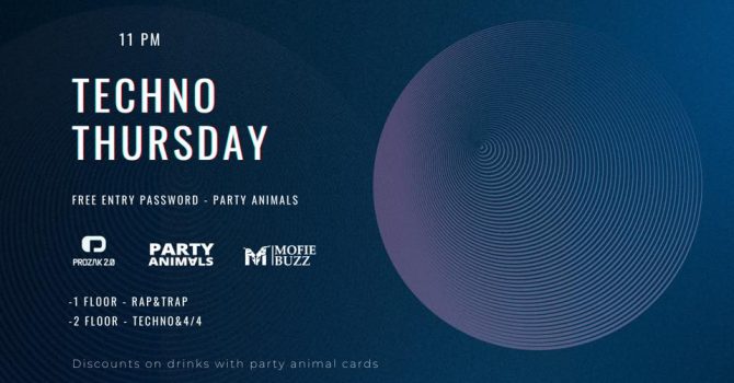 Prozak Techno Thursday X Party Animals