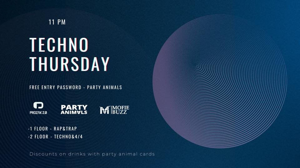 Prozak Techno Thursday X Party Animals