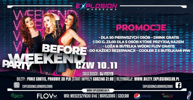 BEFORE WEEKEND PARTY