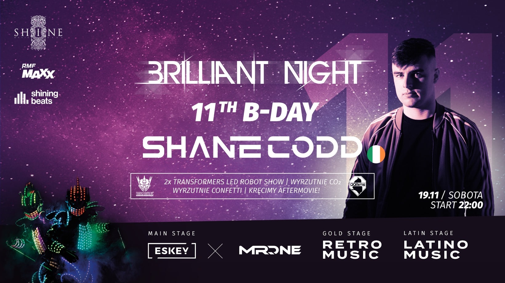 Brilliant Night 11th B-DAY: SHANE CODD (IRELAND) // Saturday 19.11 //