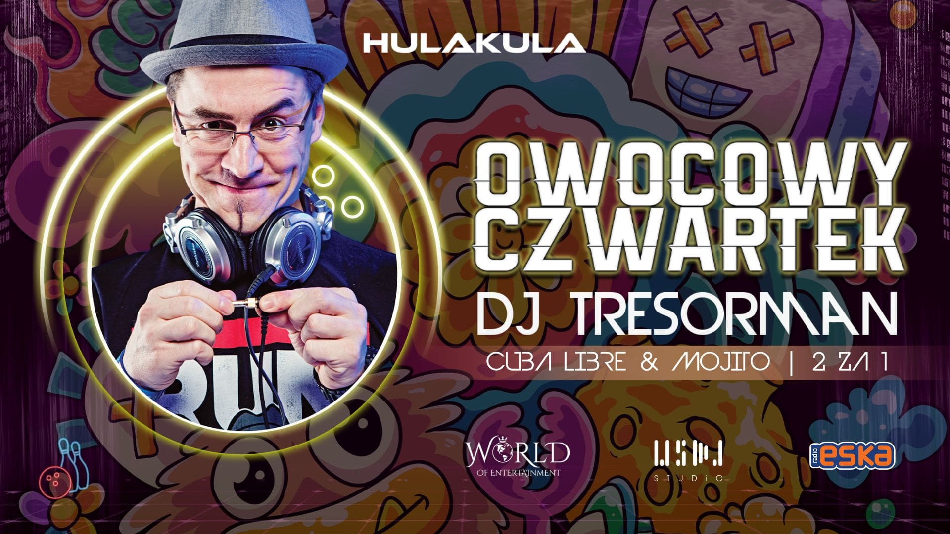 OWOCOWY CZWARTEK | DJ TRESORMAN | WST臉P FREE | HULAKULA