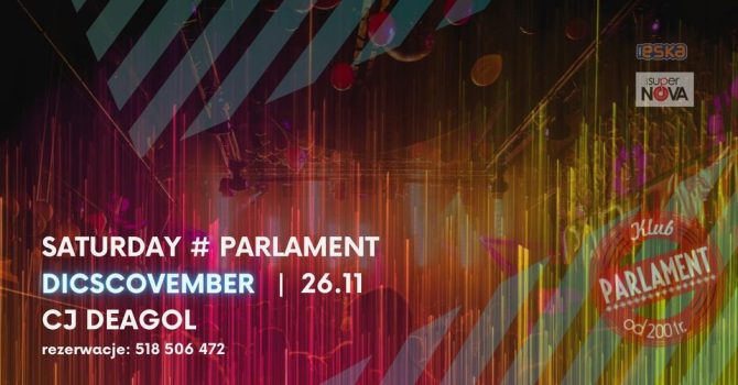 Saturday # Parlament | Discovember | 26.11 | Cj Deagol