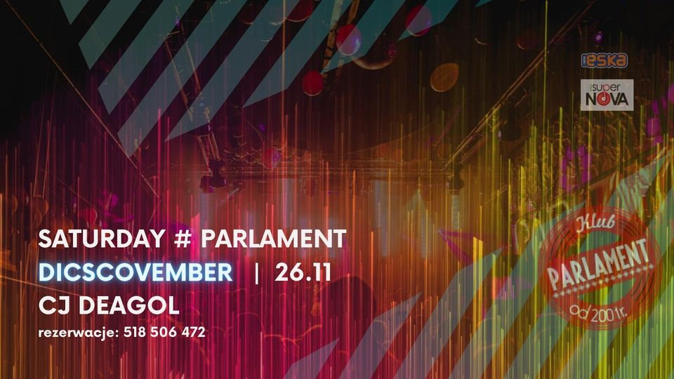 Saturday # Parlament | Discovember | 26.11 | Cj Deagol
