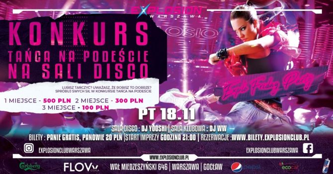 Explo Friday Party – Konkurs Tańca na Podestach !