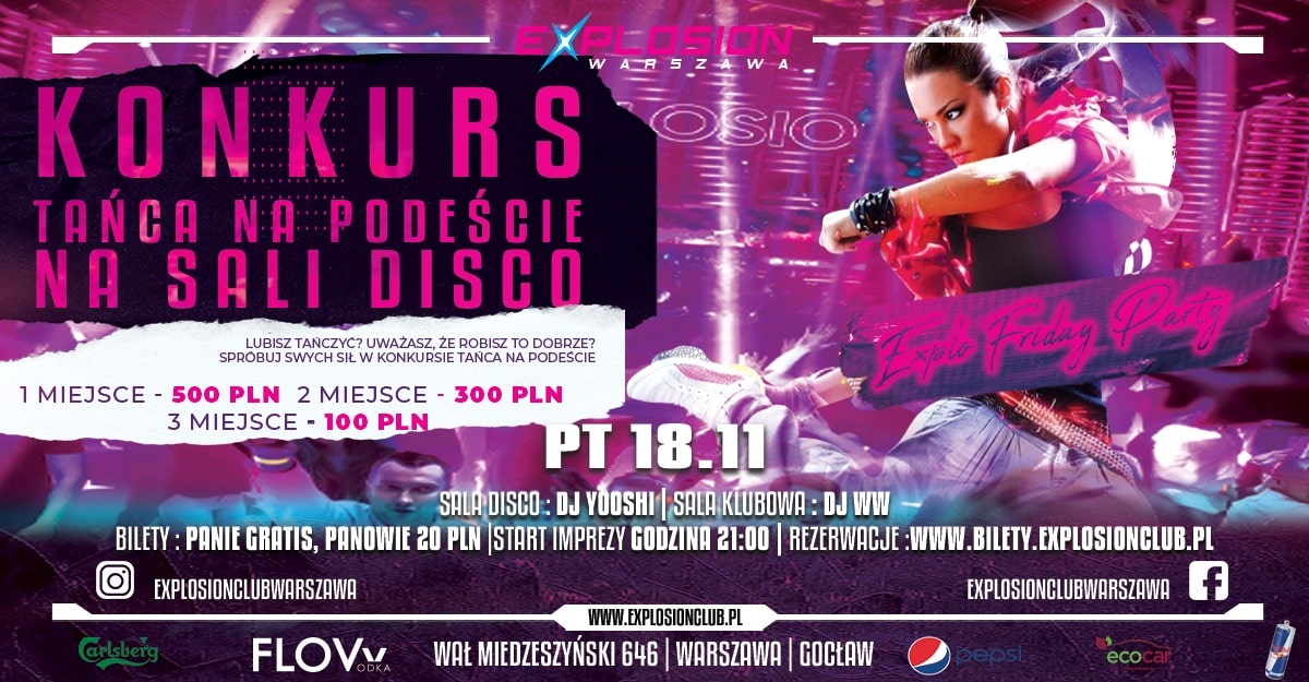 Explo Friday Party – Konkurs Tańca na Podestach !
