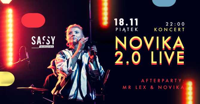 Novika 2.0 Live – koncert + afterparty