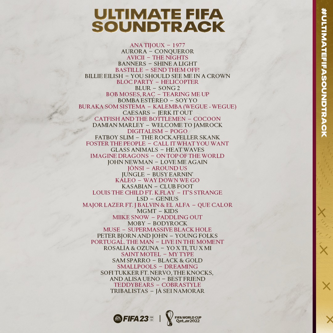 Ultimate Fifa Soundtrack, Fifa World Cup Soundtrack 2022