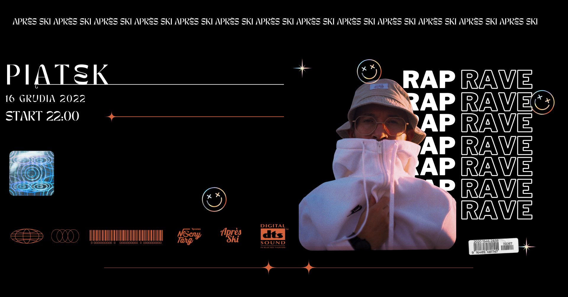 RAP RAVE X SPISEK JEDNEGO X APRES SKI | NOCNY TARG TĘCZOWA
