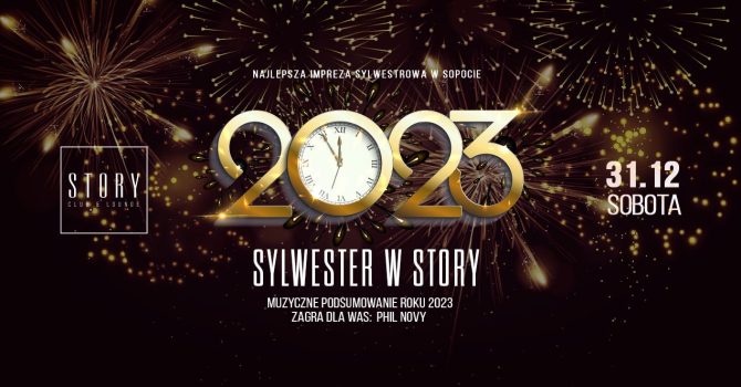 Sylwester Story Sopot – PHIL NOVY / Impreza biletowana otwarta / Bilet wstępu od 50 zł