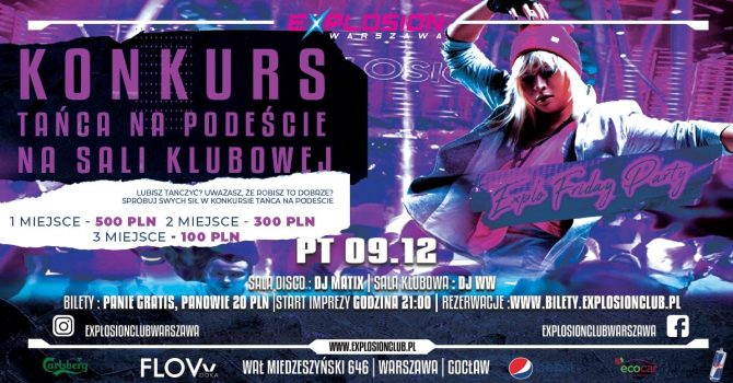 Explo Friday Party – Konkurs Tańca na Podeście