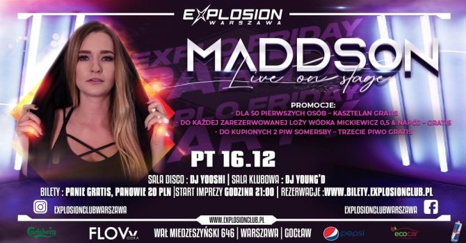 EXPLO FRIDAY PARTY – DJ MADDSON