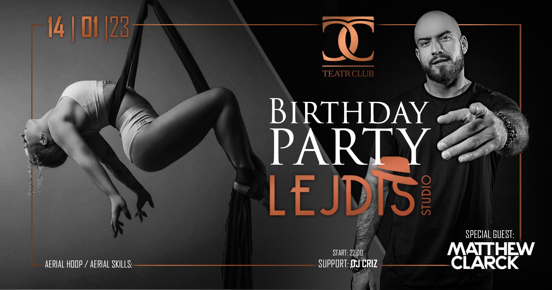 BIRTHDAY PARTY LEJDIS STUDIO | MATTHEW CLARCK | SATURDAY 14.01