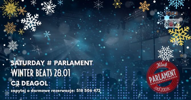 Saturday # Parlament | Winter Beats | 28.01 | Cj Deagol