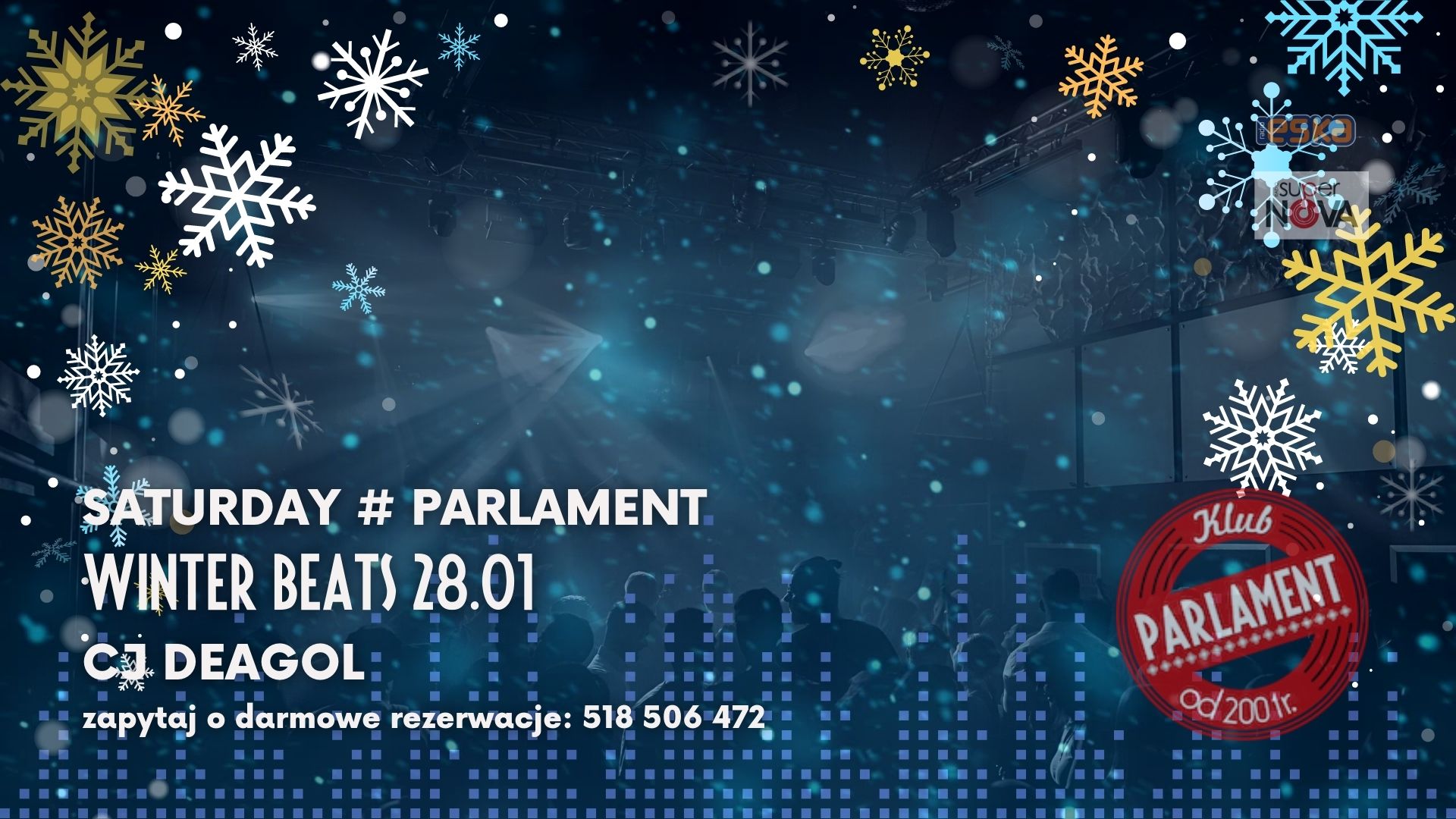Saturday # Parlament | Winter Beats | 28.01 | Cj Deagol