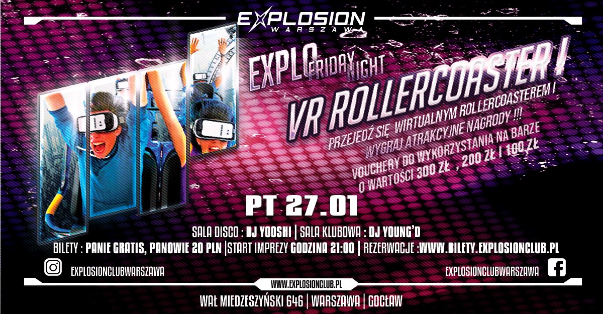 EXPLO FRIDAY PARTY – VR ROLLERCOASTER