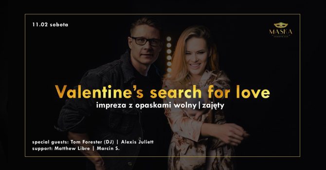 Valentine’s search for love | Impreza z opaskami wolny/zajęty.