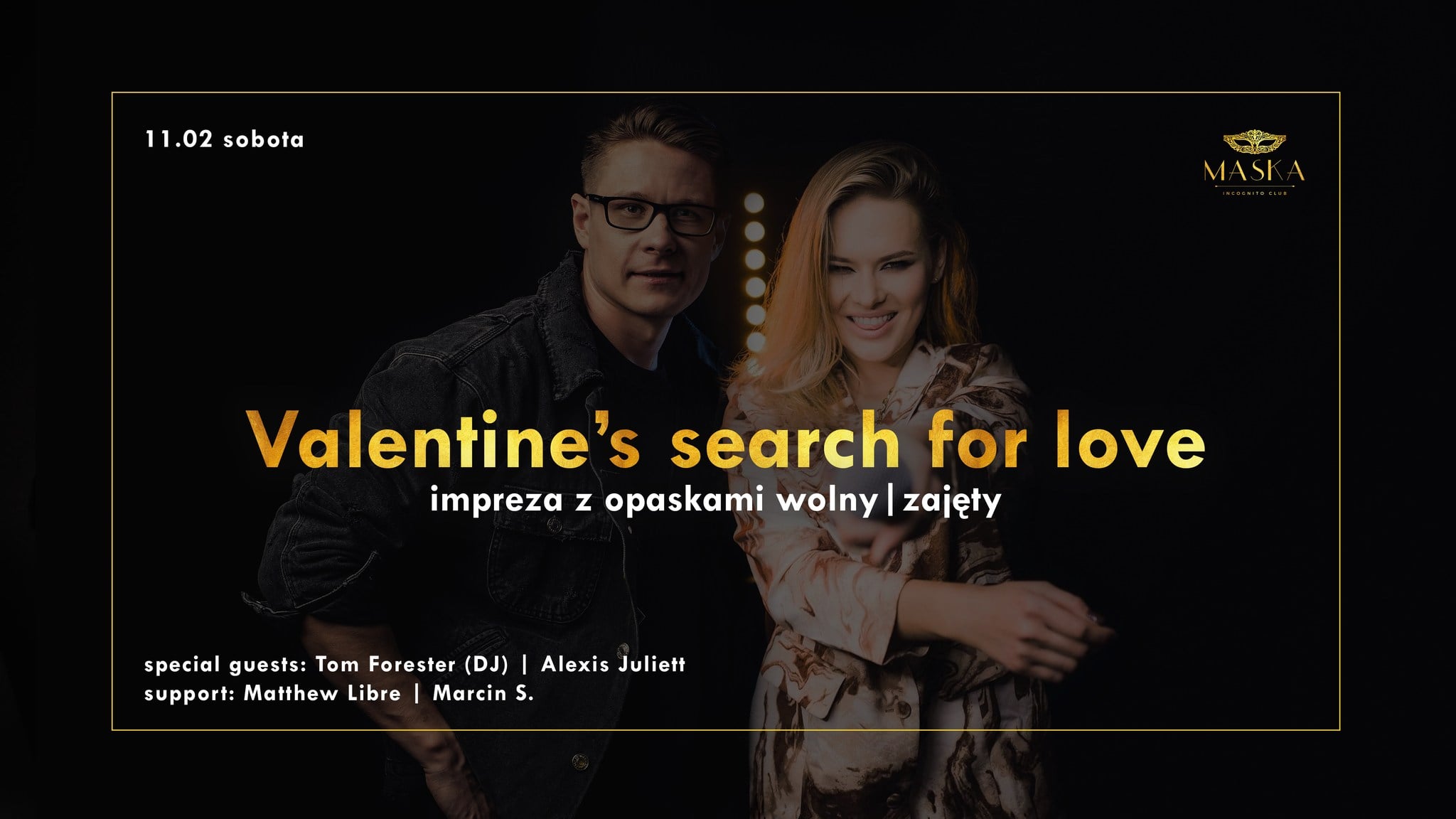 Valentine’s search for love | Impreza z opaskami wolny/zajęty.
