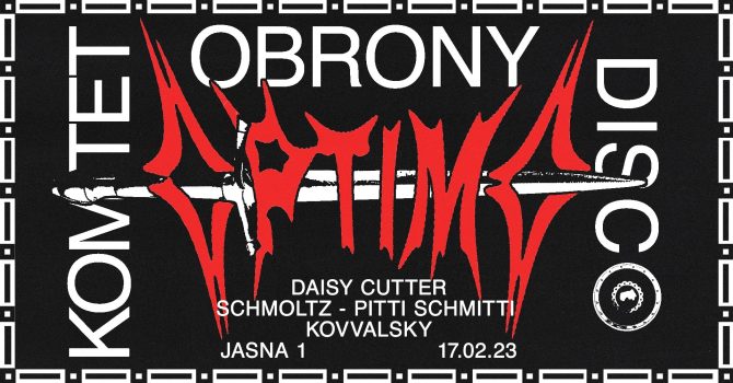 J1 | Komitet Obrony Disco: Optimo, K.O.D. / Schmoltz, daisy cutter