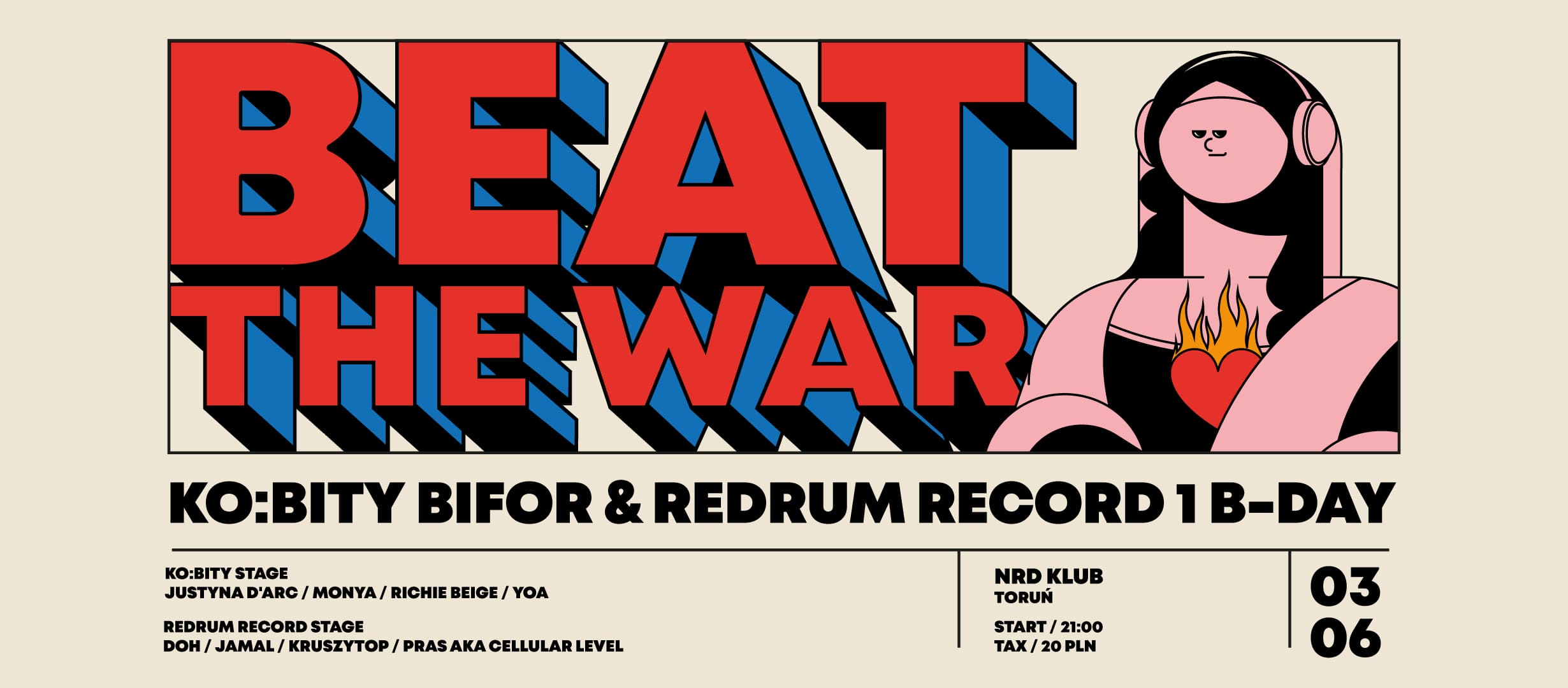 BEAT THE WAR! KO:BITY BIFOR & REDRUM RECORD 1 B-DAY