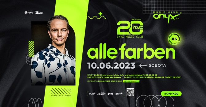 ALLE FARBEN! #ONYX20- 20 imprez na 20 urodziny!