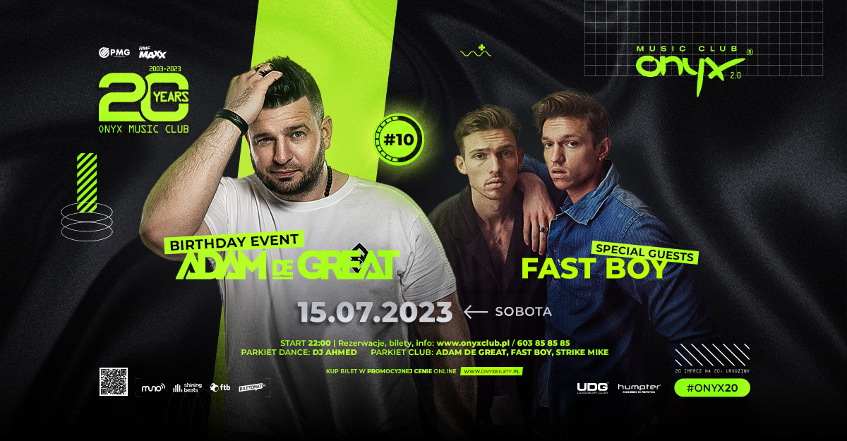 ADAM DE GREAT bday event + FAST BOY! Urodziny #ONYX20| #10