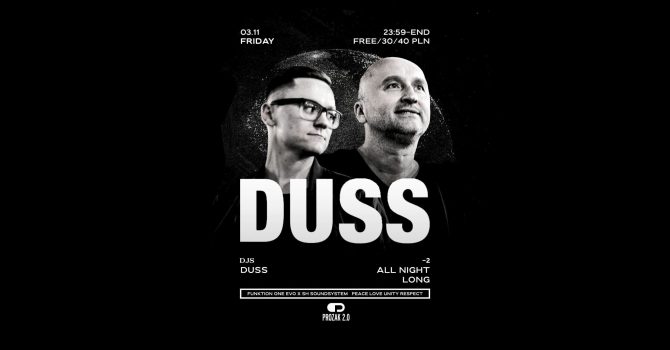 RESIDENT’S NIGHT: DUSS ((all night long)) | Prozak 2.0