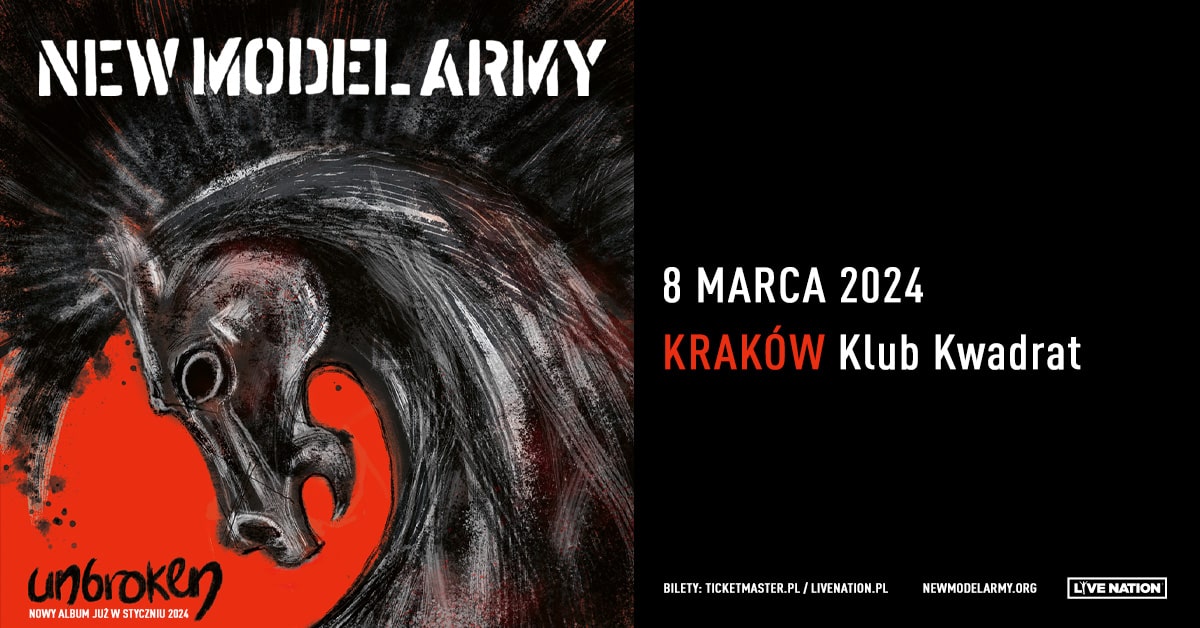 New Model Army – 08.03.2024 | Klub Kwadrat | Kraków