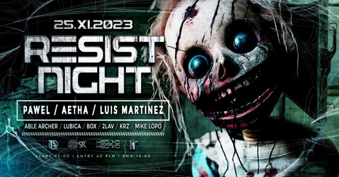RESIST NIGHT pres. PAWEL | AETHA | LUIS MARTINEZ | ABLE ARCHER | STK-WAREHOUSE