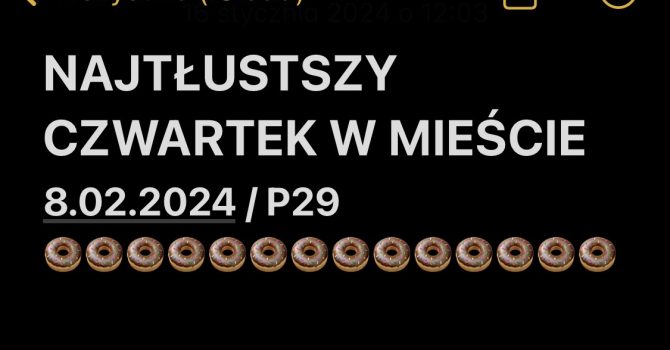 NAJTŁUSTSZY CZWARTEK