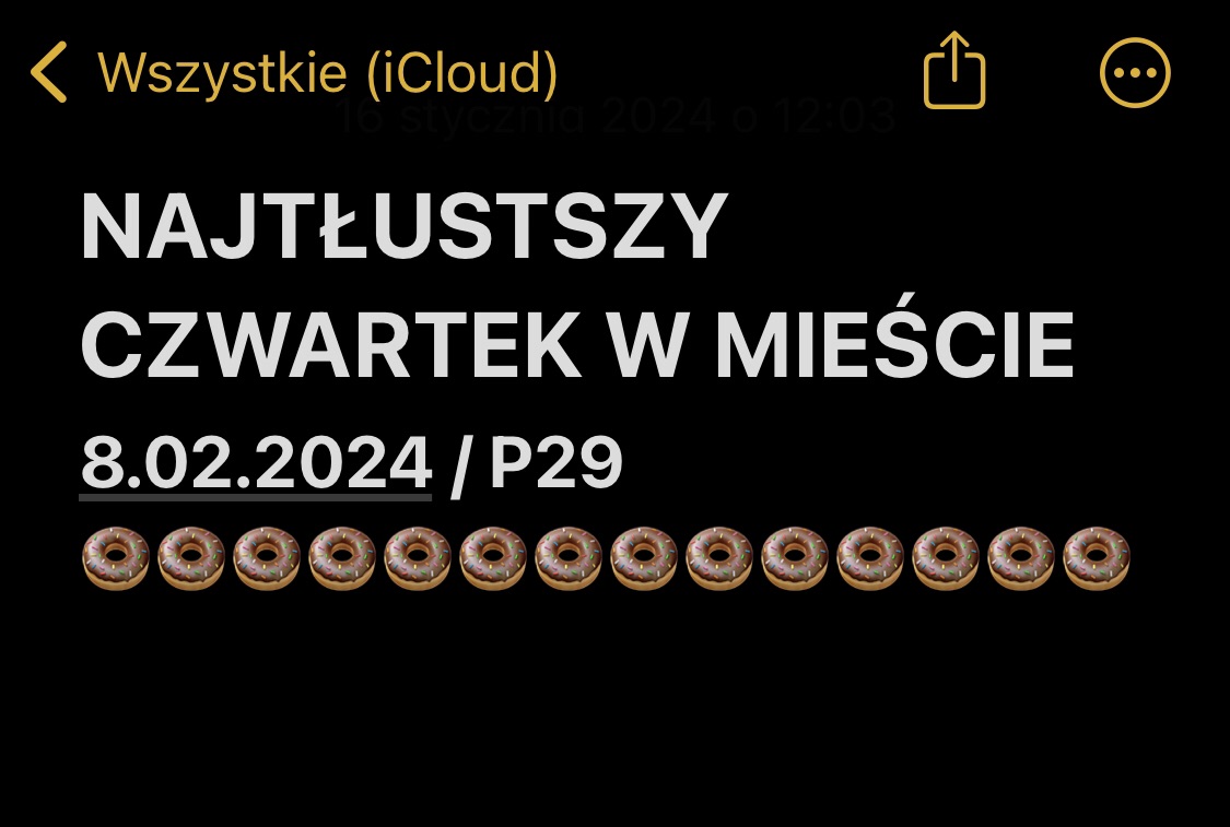 NAJTŁUSTSZY CZWARTEK