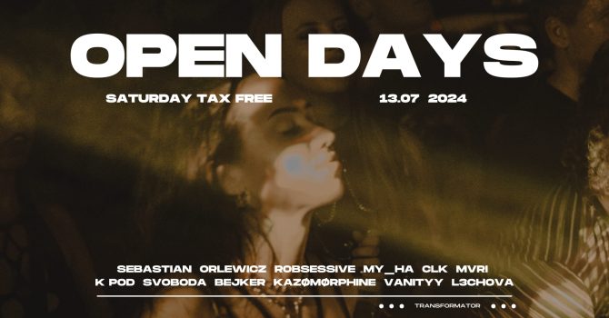 TRANSFORMATOR OPEN DAY (13/07) tax free